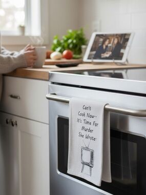Funny White Murder She Wrote Kitchen Towel